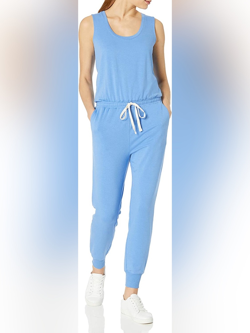 Amazon Essentials Royal Blue Drawstring Jogger Jumpsuit